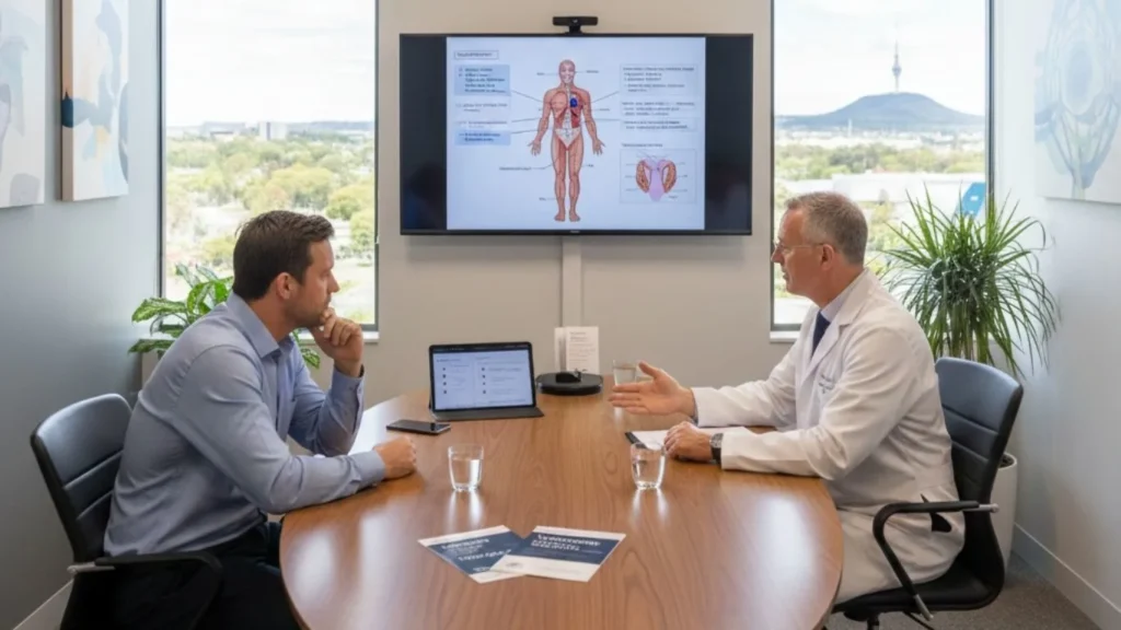vasectomy Canberra consultation discussion with doctor