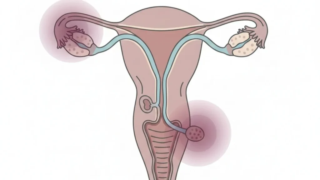 Medical illustration showing common complications after vasectomy